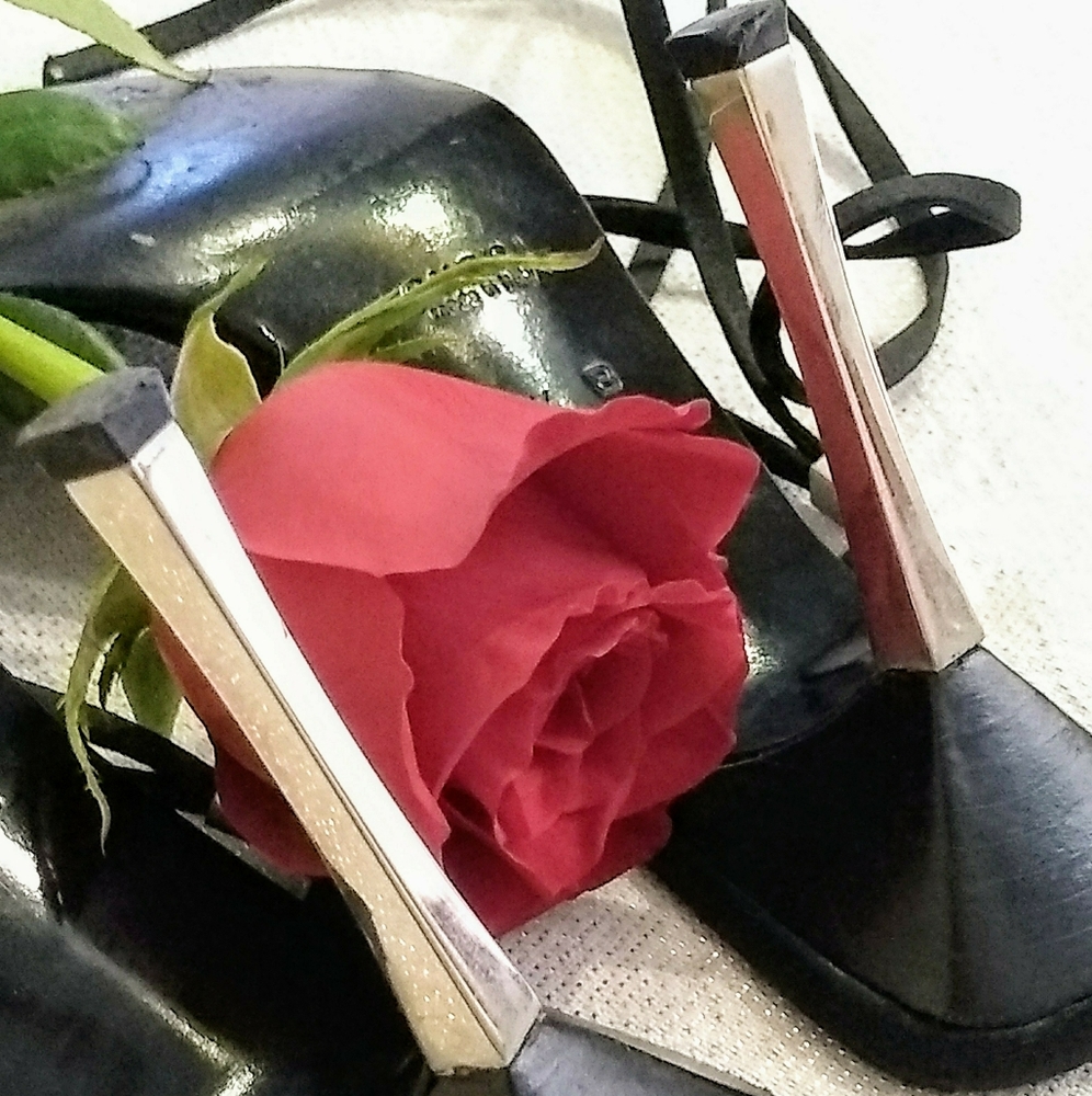 Gucci _Sexy, Black Satin Wrap Tie Metal Open Toe Heel